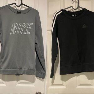 Nike adidas women fleece lined sweat shirts brand new